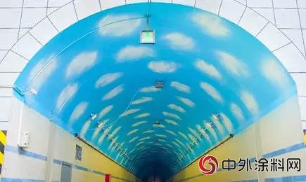 紫荆花漆给你的另一片蓝天白云 ——威海市黄家夼隧道外墙改造工程"128829"
