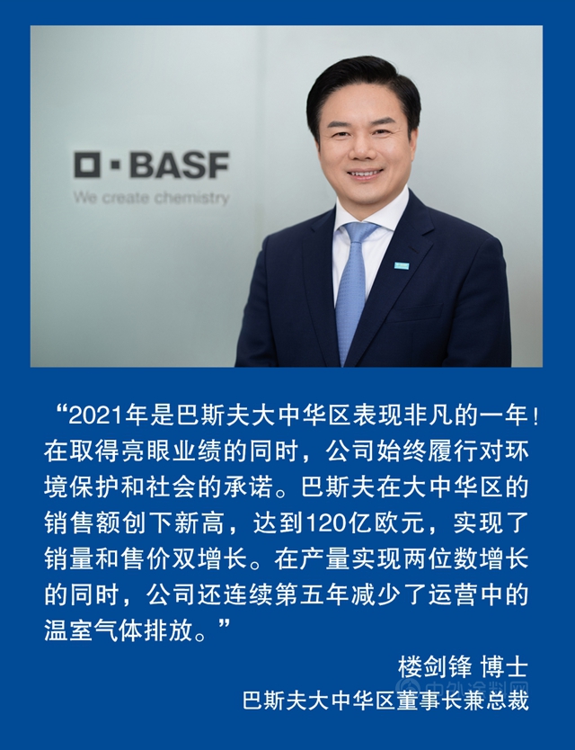 巴斯夫发布《大中华区2021年度报告》