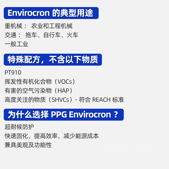 PPG Envirocron®超耐候低温固化粉末面漆，节能高效