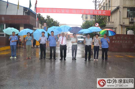 陕西省质量管理奖评审委员来宝塔山漆进行现场评审