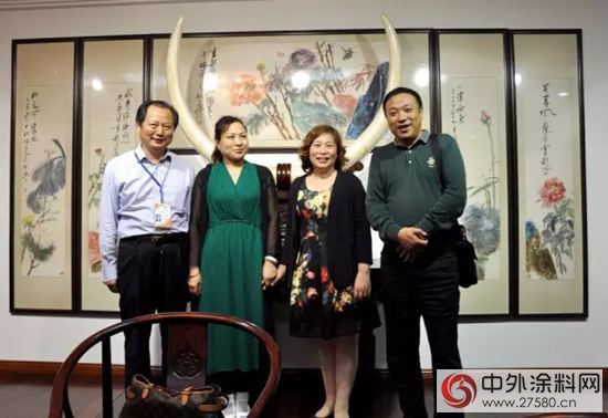 镇江市中建地产、润泰化学领导莅临虎皇漆业考察交流