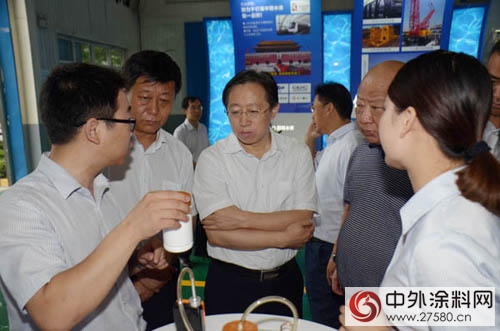 张家口银行总行董事长梅爱斌带队到晨阳水漆参观交流"116619"