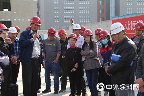 北京怀柔区建委质监站单焜站长一行参观东方雨虹标准化施工项目