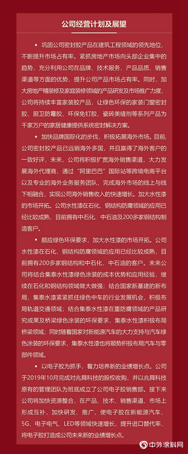 集泰股份2019年年报亮点"138121"