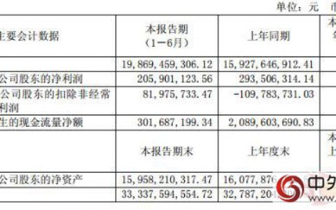 华谊集团2016半年报 营收增24.75% 净利润降29.85%