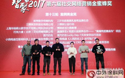 三棵树公益行动荣膺第六届“金蜜蜂”最佳营销效果金奖