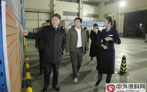 河北省唐县政府领导一行到晨阳水漆参观调研