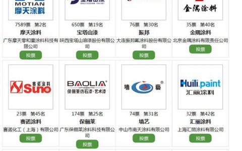 投票进程已过半！杰出外墙涂料品牌火热争夺中