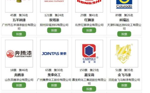 新设奖项花落谁家，杰出防腐涂料品牌期待您的投票