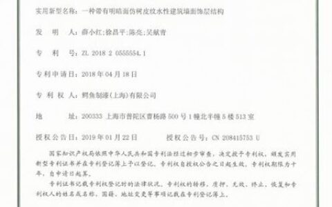 鳄鱼漆再添新专利！