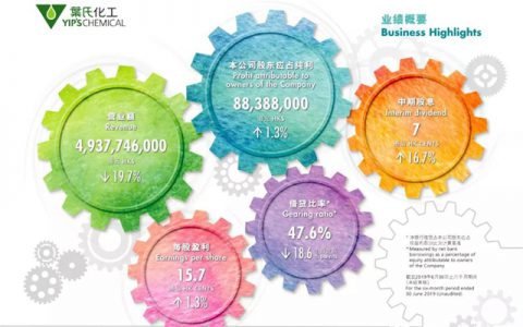 叶氏化工公布2019年中期业绩"
134810"