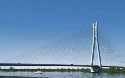 全长912米！国内最大跨径独塔斜拉桥开建