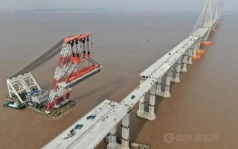 舟岱大桥主通航孔南侧桥面全部实现合龙