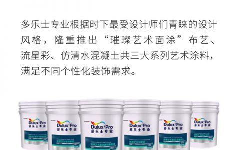 多乐士专业产品|璀璨艺术面涂，纹理效果与色彩完美搭配