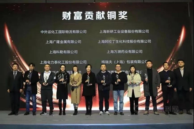金力泰获得上海杭州湾园区2020年度“进步最快奖”和“财富贡献铜奖”