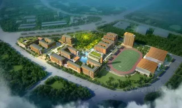 涂可诺漆|最新工程动态分享|广州市执信中学天河校区建设中
