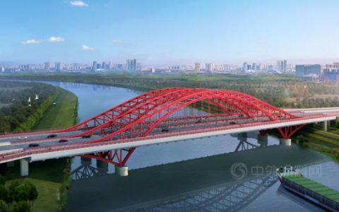 合肥集贤路跨派河桥项目钢桁拱桥顺利合龙
