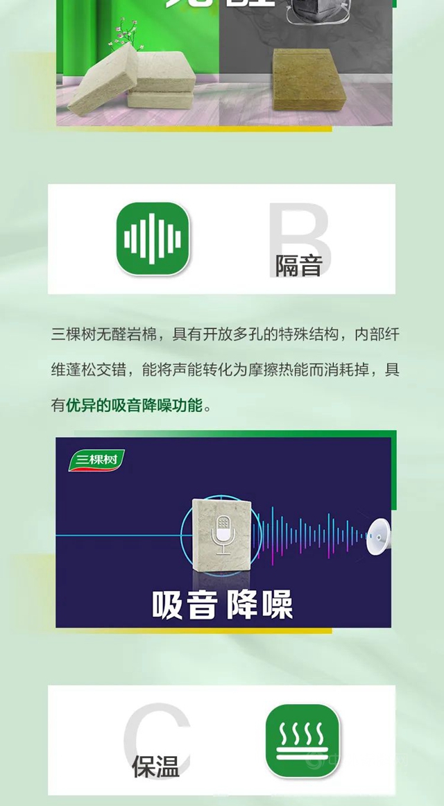 绿色未来丨三棵树无醛岩棉助力推动中国绿色低碳发展