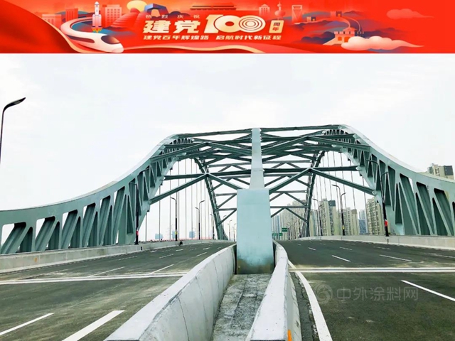 献礼建党百年 | 双虎涂料妆靓扬州万福快速路跨京杭大运河桥