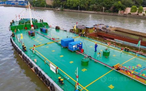 鱼童为“黄埔江首座水上绿色综合服务区”提供整体涂料解决方案