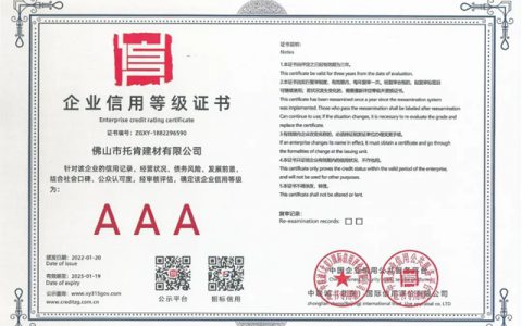托肯集团喜获“AAA级”信用企业等级认证