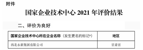 西北永新集团技术中心顺利通过“国考”