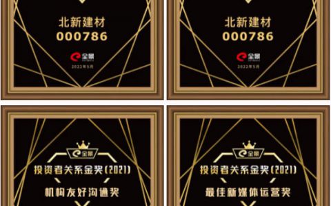 2021年“全景投资者关系金奖”榜单出炉，北新建材荣获多项殊荣