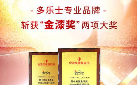 多乐士专业品牌口碑延续 斩获“金漆奖”两项大奖
