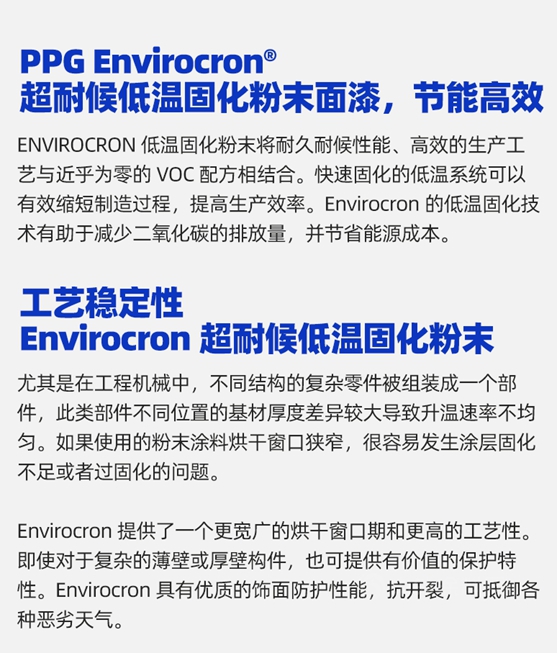 PPG Envirocron®超耐候低温固化粉末面漆，节能高效