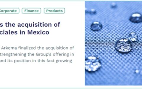 不停买买买，阿科玛拿下这家乳液制造商