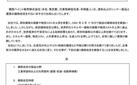 最高涨幅20%！又一家全球涂料巨头跟随立邦涨价了