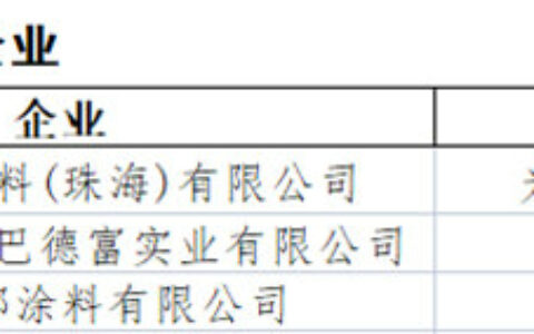 谁是广东涂料的制造业单项冠军？