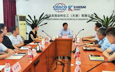 香港中远海运董事长钱卫忠一行赴中远关西天津工厂工作调研