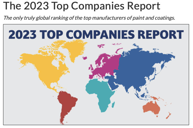 中国涂企被低估了！《2023全球顶级涂料企业排行榜》发布
