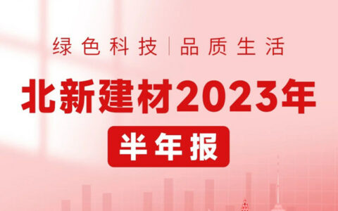 收入利润双增长！北新建材发布2023年半年报