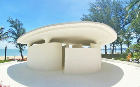 三棵树工程艺术漆助力建设海口湾驿站，扮靓城市会客厅