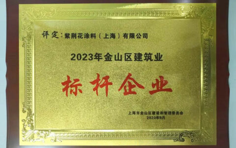 紫荆花荣获上海市金山区建筑业标杆企业！