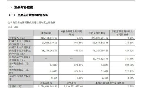 前三季度上海新阳涂料营收3.25亿元，下降15.21%