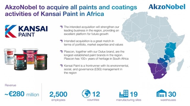 阿克苏诺贝尔收购关西涂料非洲业务为何“落空”？