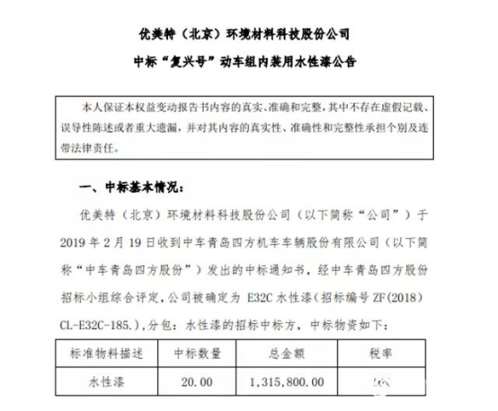 涂装扮靓复兴号！中国高铁都用了哪家涂料？