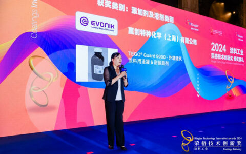 赢创新型外墙涂料添加剂TEGO® Guard 9000获荣格技术创新奖
