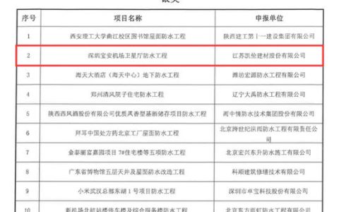 凯伦再获防水工程最高奖！深圳宝安机场卫星厅防水工程彰显融合品质