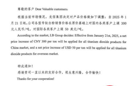 被欧盟征收反倾销税后，中国出口钛白粉迎来首涨