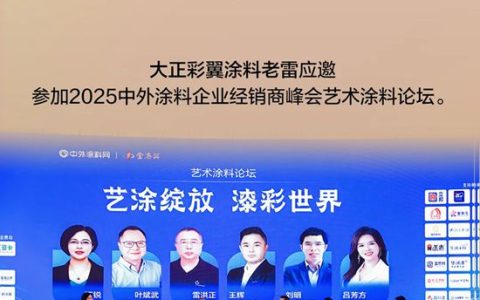大正彩翼涂料老雷应邀参加2025中外涂料企业经销商峰会艺术涂料论坛