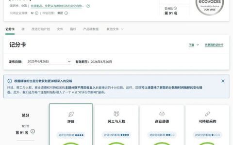 飞扬骏研荣获ECOVADIS银牌认证