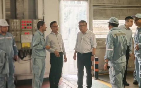 香港中远海运副总裁林健赴中远关西金山工厂高温慰问及调研