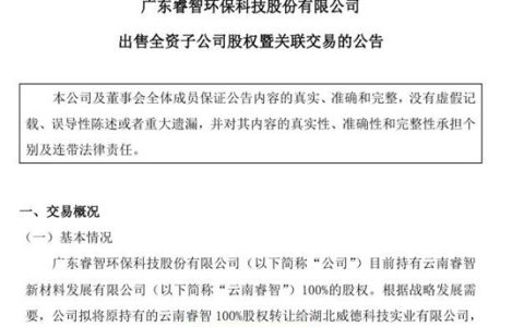 1931万出售子公司！睿智环科转型船舶涂料能否逆风翻盘？