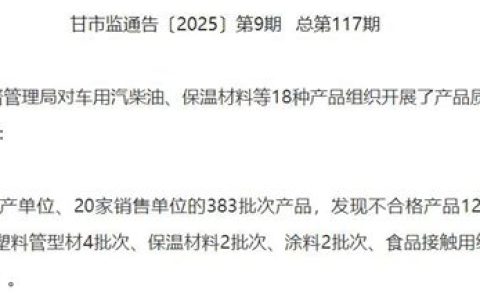 甘肃省涂料抽检结果曝光！唯独这家涂企被点名