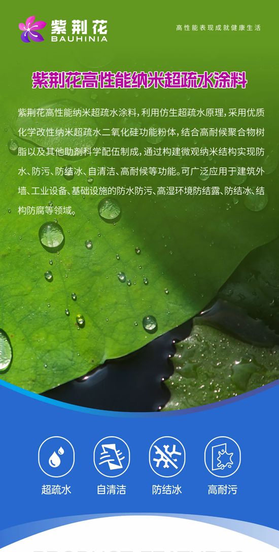 2025紫荆花重点产品推荐-高性能纳米超疏水涂料