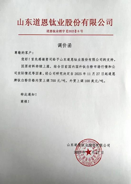 龙佰领涨！钛白粉“涨”声一片，下游跟不跟？